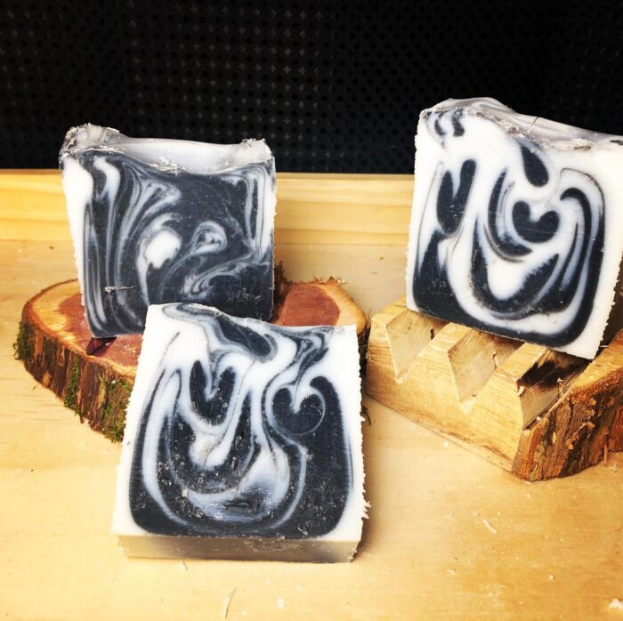 Activated Charcoal soap made with coconut oil for detoxification