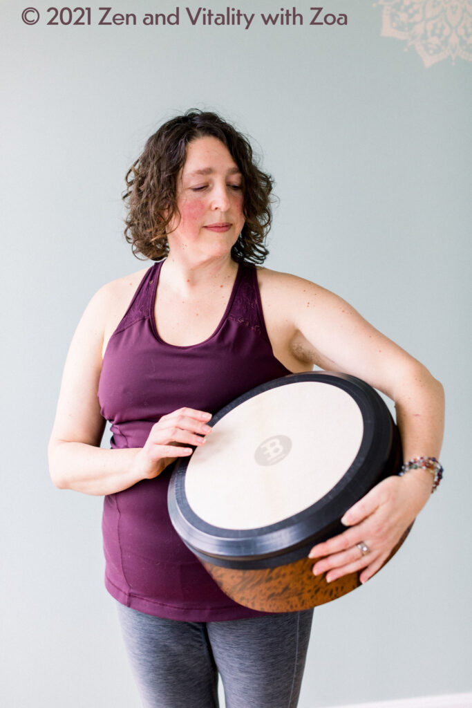 Zoa uses drums and other instruments for her meditation recordings