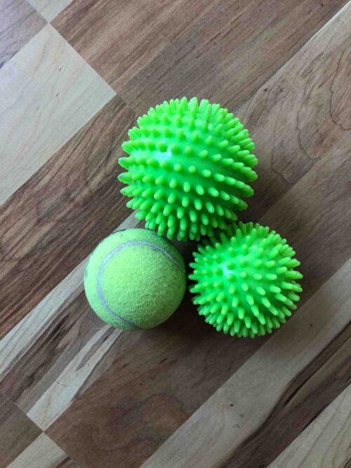 Hard spiky balls for deep fascial release