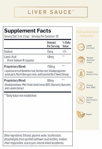 Liver Sauce Supplement Facts