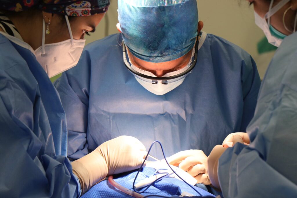 surgeon performing a surgery